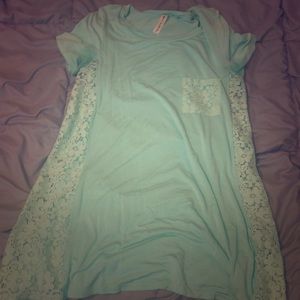 Mint green tunic